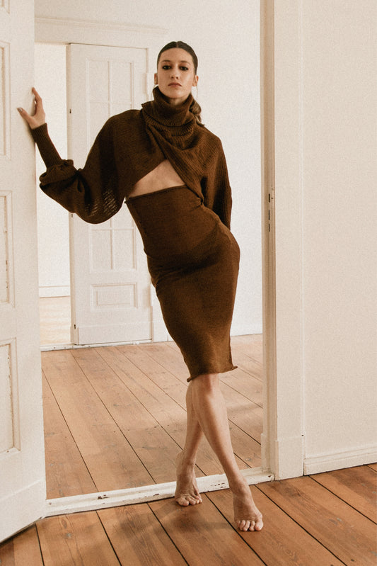 Handmade Turtleneck Sleeve-Pullover